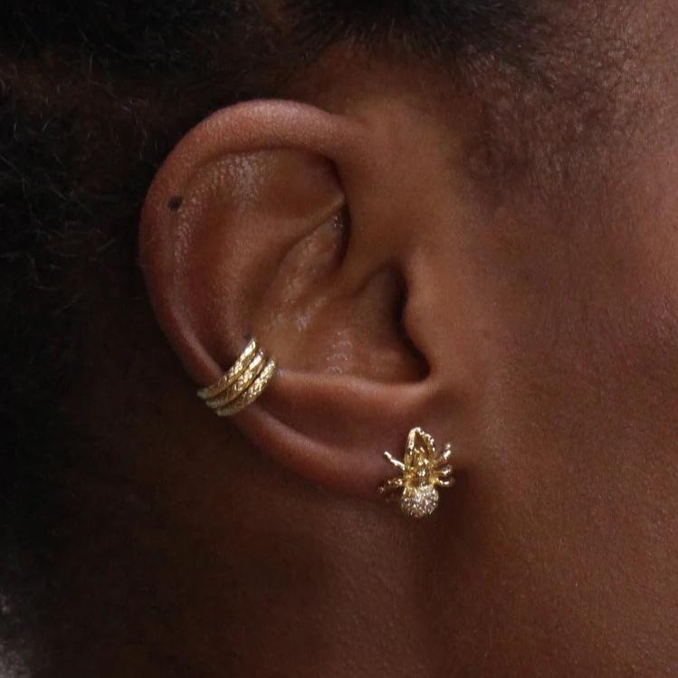 Spider Stud with Diamonds Stud Earrings Roseark Deux