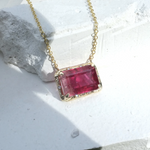 Willow Pink Tourmaline Necklace Pendant Necklace Elisabeth Bell Jewelry