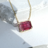 Willow Pink Tourmaline Necklace Pendant Necklace Elisabeth Bell Jewelry
