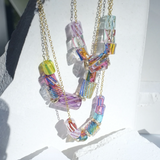 Rainbow Candy Necklace Beaded Necklace Elisabeth Bell Jewelry 16 Inch