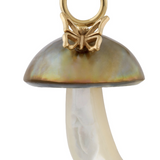 Pearl Mushroom Charm with Butterfly Charm Maura Green   