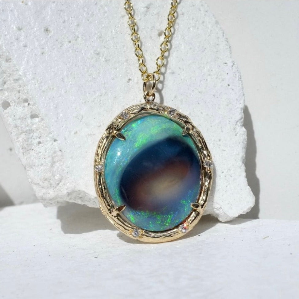 Spiral Galaxy Necklace Pendant Necklace Elisabeth Bell Jewelry