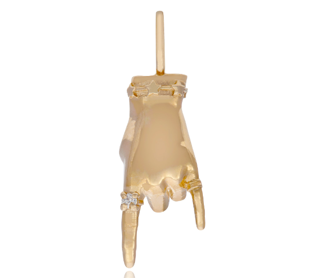 'ROCK ON' Ladyfinger Charm Charm Maura Green   