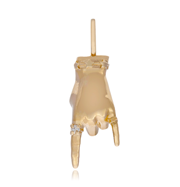 'ROCK ON' Ladyfinger Charm Charm Maura Green   