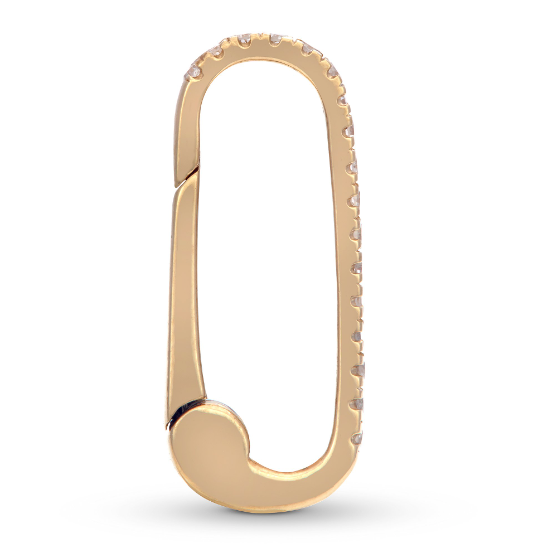 Diamond Rectangle Charm Clasp Charm Maura Green   