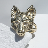 Wolf Ring Statement Ring Elisabeth Bell Jewelry
