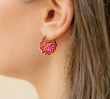 The Lady Pink Earrings, Size One Earrings Latelier Nawbar