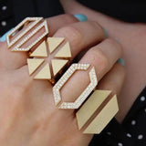 Floating Triangle Ring Statement Ring Karma El-Khalil