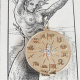 Starburst Zodiac Wheel Pendant Pendant Maura Green   