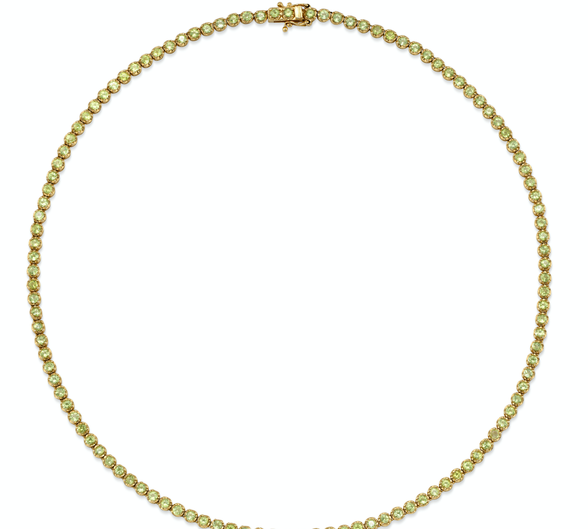 Classic Precious Stone Tennis Necklace Tennis Necklace Roseark Deux Peridot