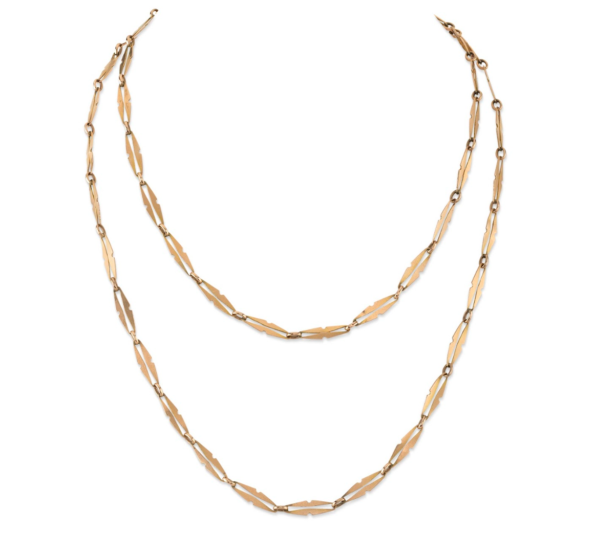Rose Estate Feather Chain Chain Necklace Roseark Vintage