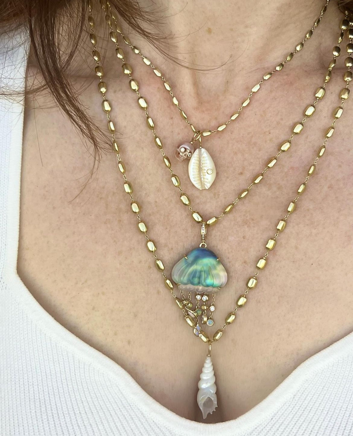 BioLuminescent Jellyfish Charm Pendant Maura Green