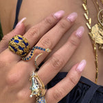 Sapphire Diamond Snake Ring Ring Perez Bitan