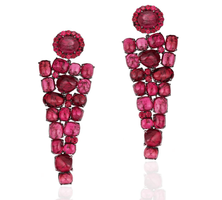 Spinel Statement Drop Earrings Statement Earrings Goshwara
