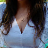 Starfish Necklace with Sprinkled Diamonds Pendant Necklace Yakira Rona