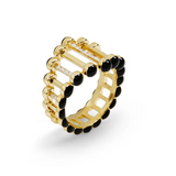 Black Twiggy Ring with Diamonds Ring Latelier Nawbar