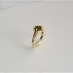 MUSE with Green Tourmaline & Diamond Ring Cocktail Ring Mari Beltran