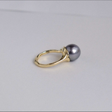 MUSE with Grey Tahitian Pearl & Diamond Ring Cocktail Ring Mari Beltran