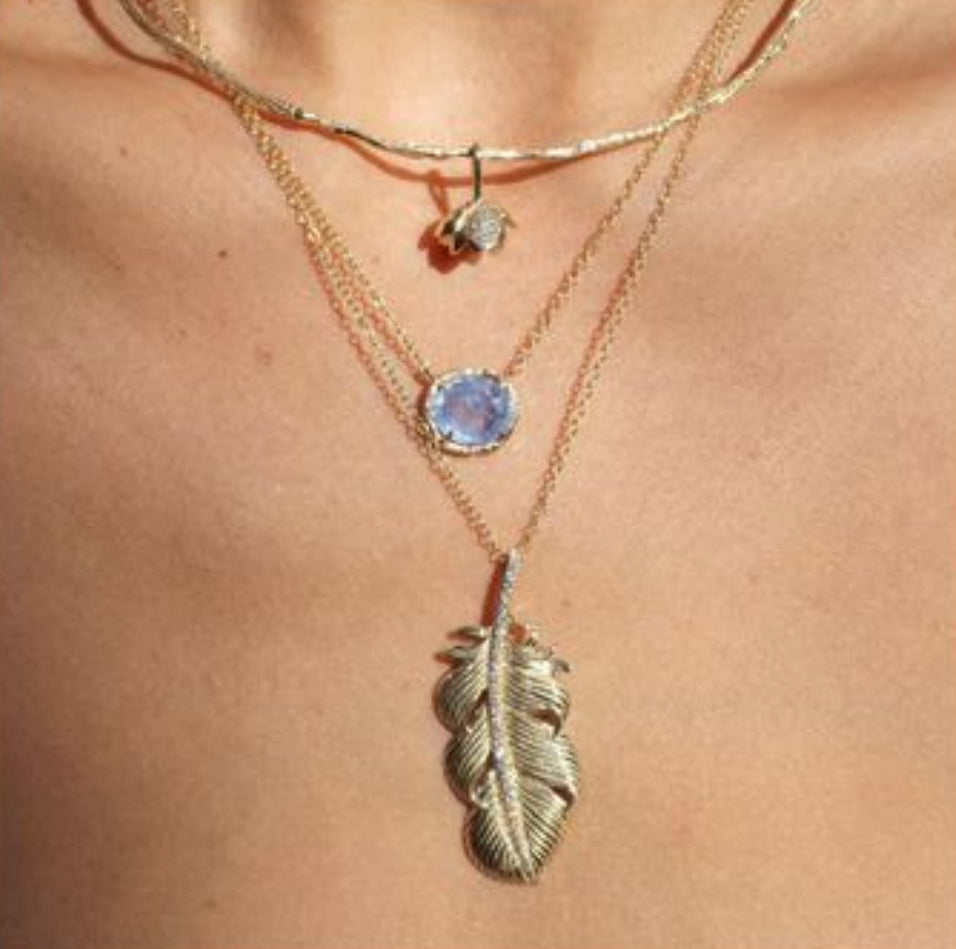 Succulent Blossom Willow Collar Necklace with Diamonds Choker Necklace Elisabeth Bell Jewelry