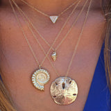 Large Sand Dollar Necklace Pendant Necklace Elisabeth Bell Jewelry
