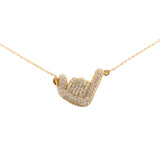 Pave Shaka Necklace Necklace The Finest Stack