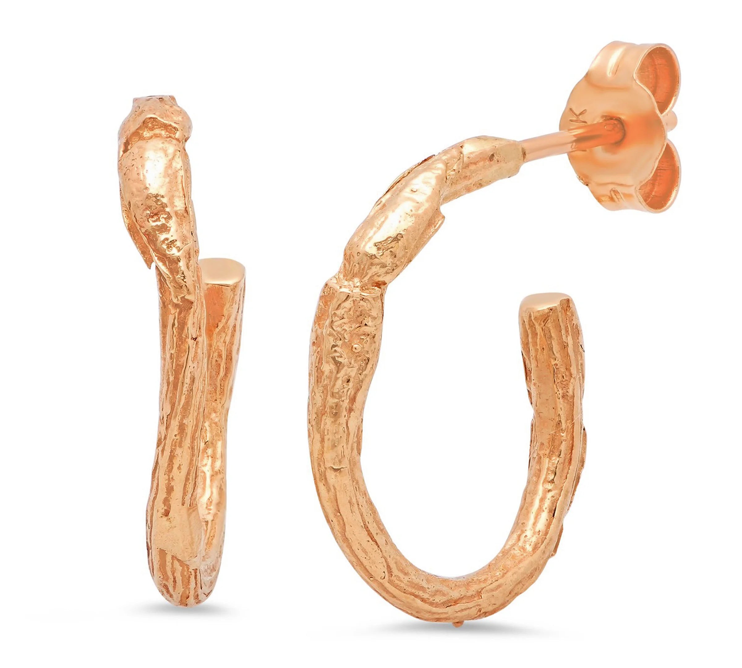 Small Willow Hoops Hoop Earrings Elisabeth Bell Jewelry Rose Gold