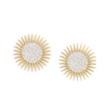 Shining Soleil Studs with Diamonds Stud Earrings Falamank