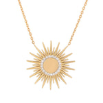 Soleil Necklace with Diamonds Charm Necklace Falamank