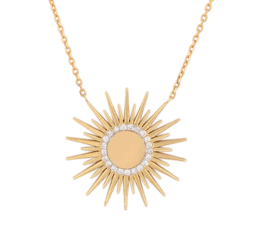 Soleil Necklace with Diamonds Charm Necklace Falamank