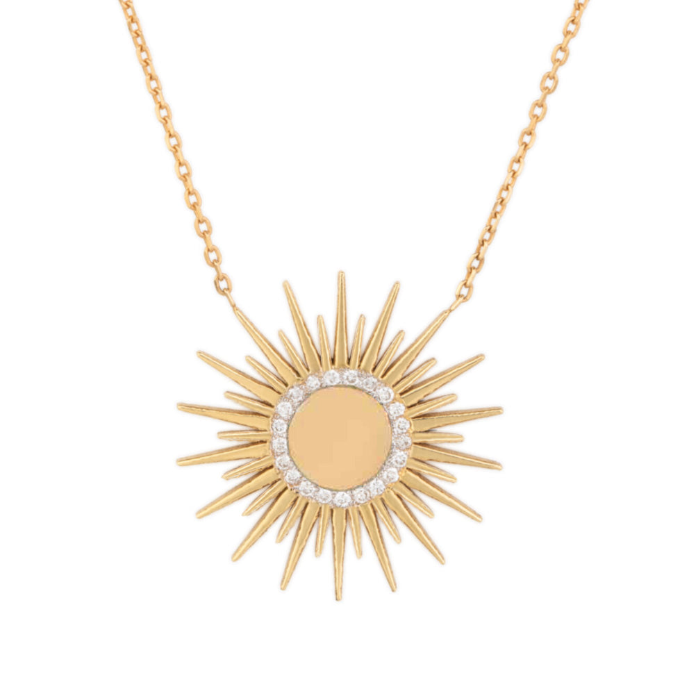 Soleil Necklace with Diamonds Charm Necklace Falamank