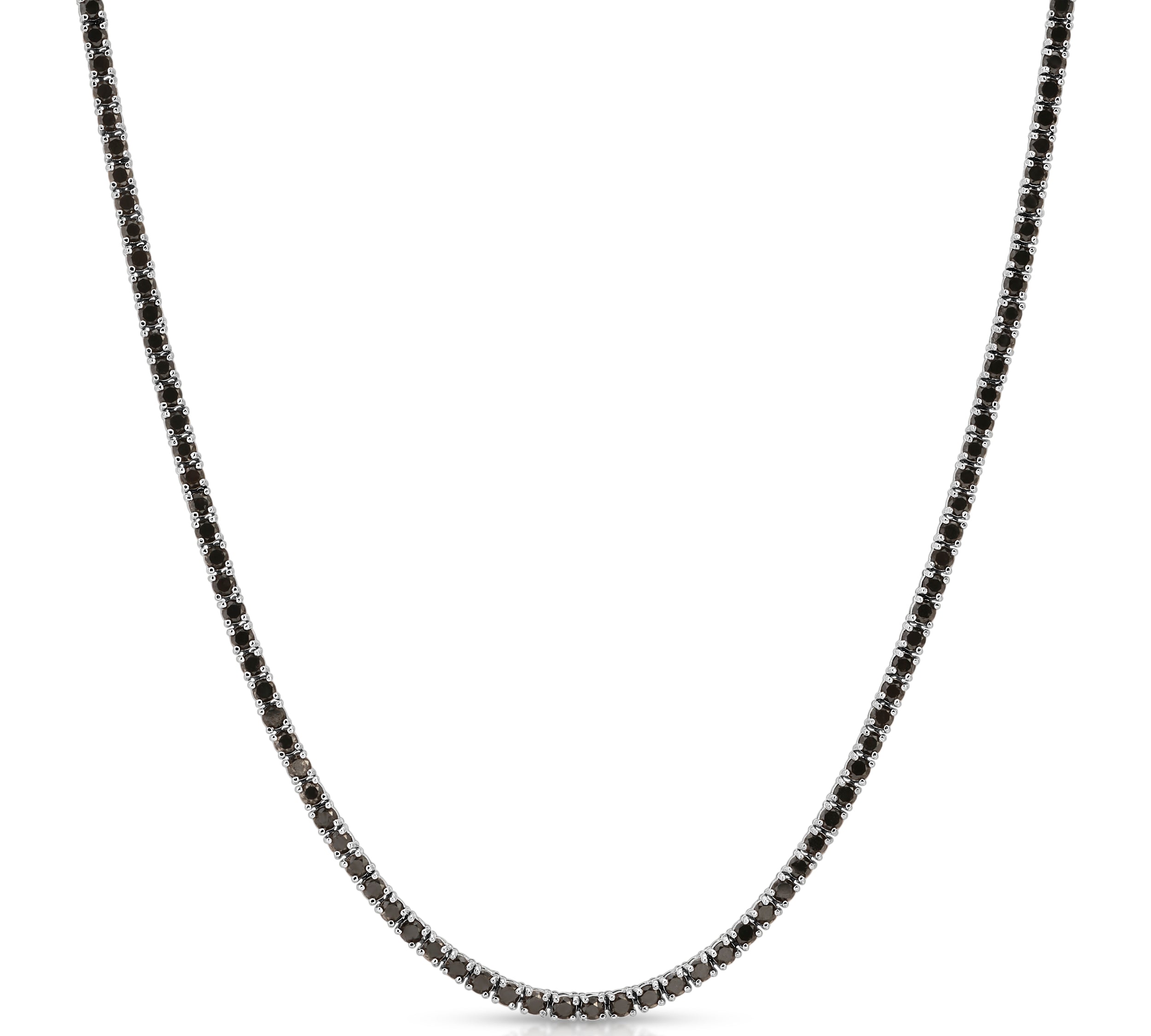 Black Diamond Tennis Necklace Tennis Necklace Roseark Deux