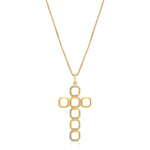 Octagon Cross Pendant with Diamonds Pendant Roseark Deux