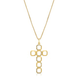 Octagon Cross Pendant with Diamonds Pendant Roseark Deux