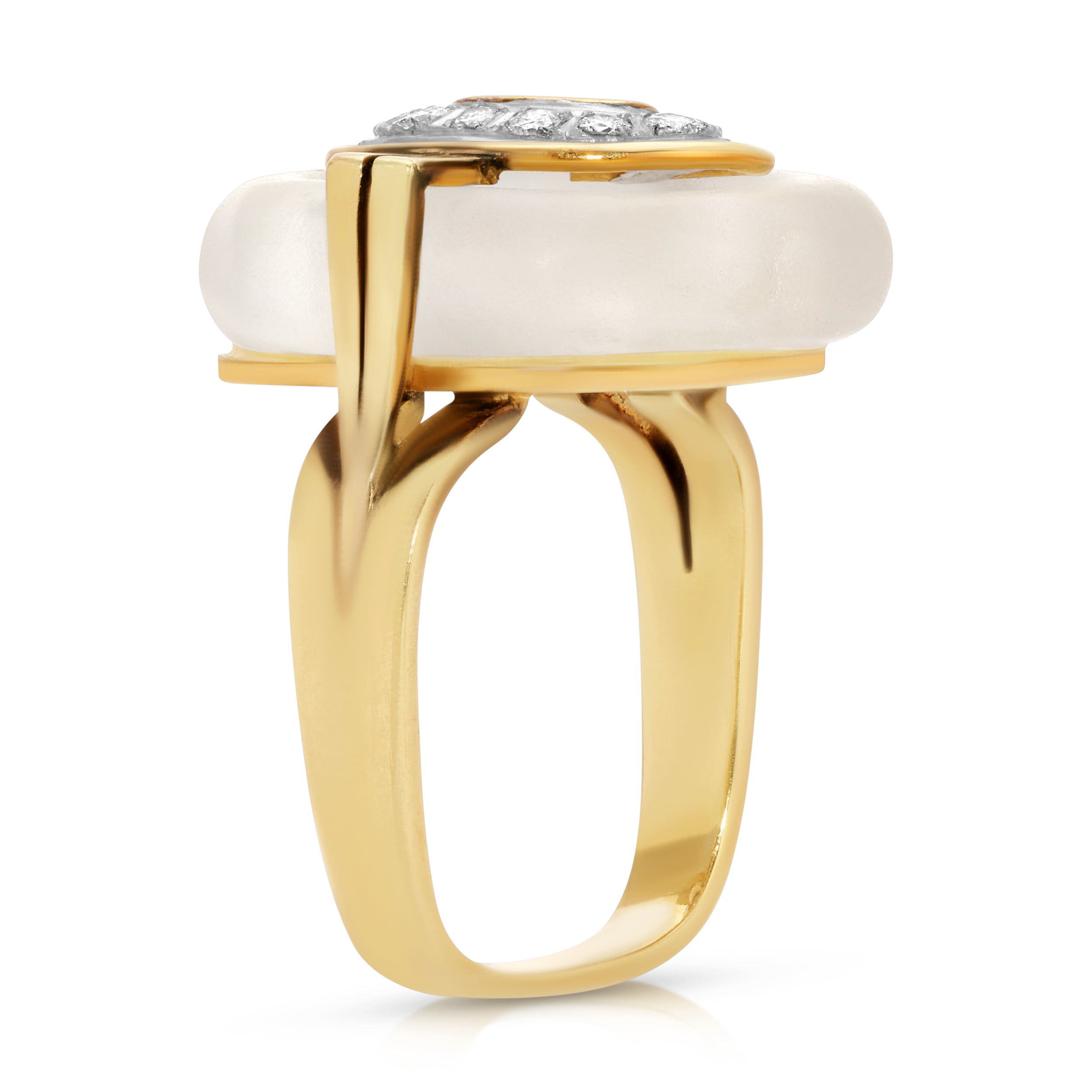 Antique Camphor Glass Wave Cocktail Ring Cocktail Ring Roseark Vintage