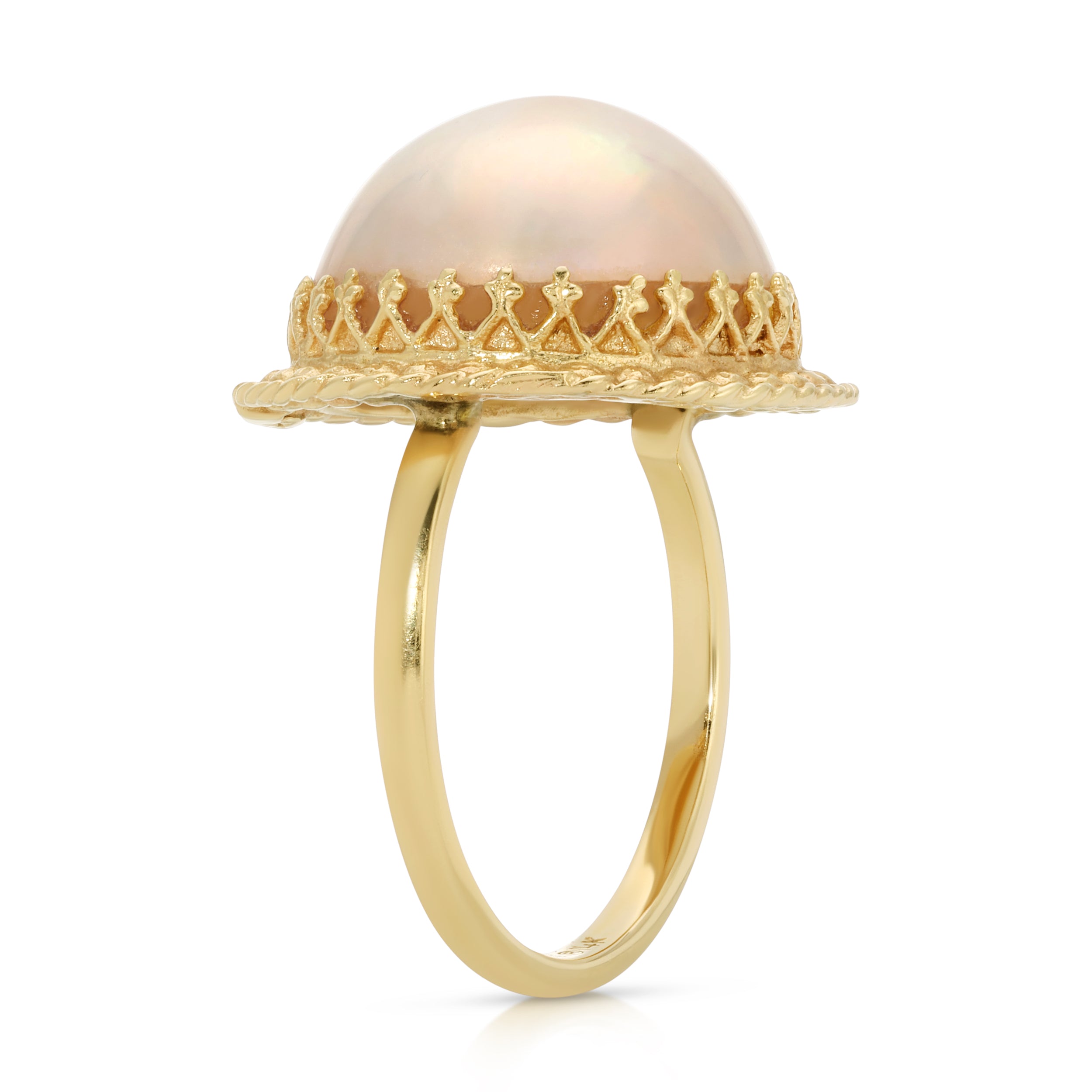 Mabe Pearl Cocktail Ring Cocktail Ring Roseark Vintage