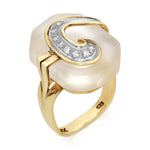 Antique Camphor Glass Wave Cocktail Ring Cocktail Ring Roseark Vintage