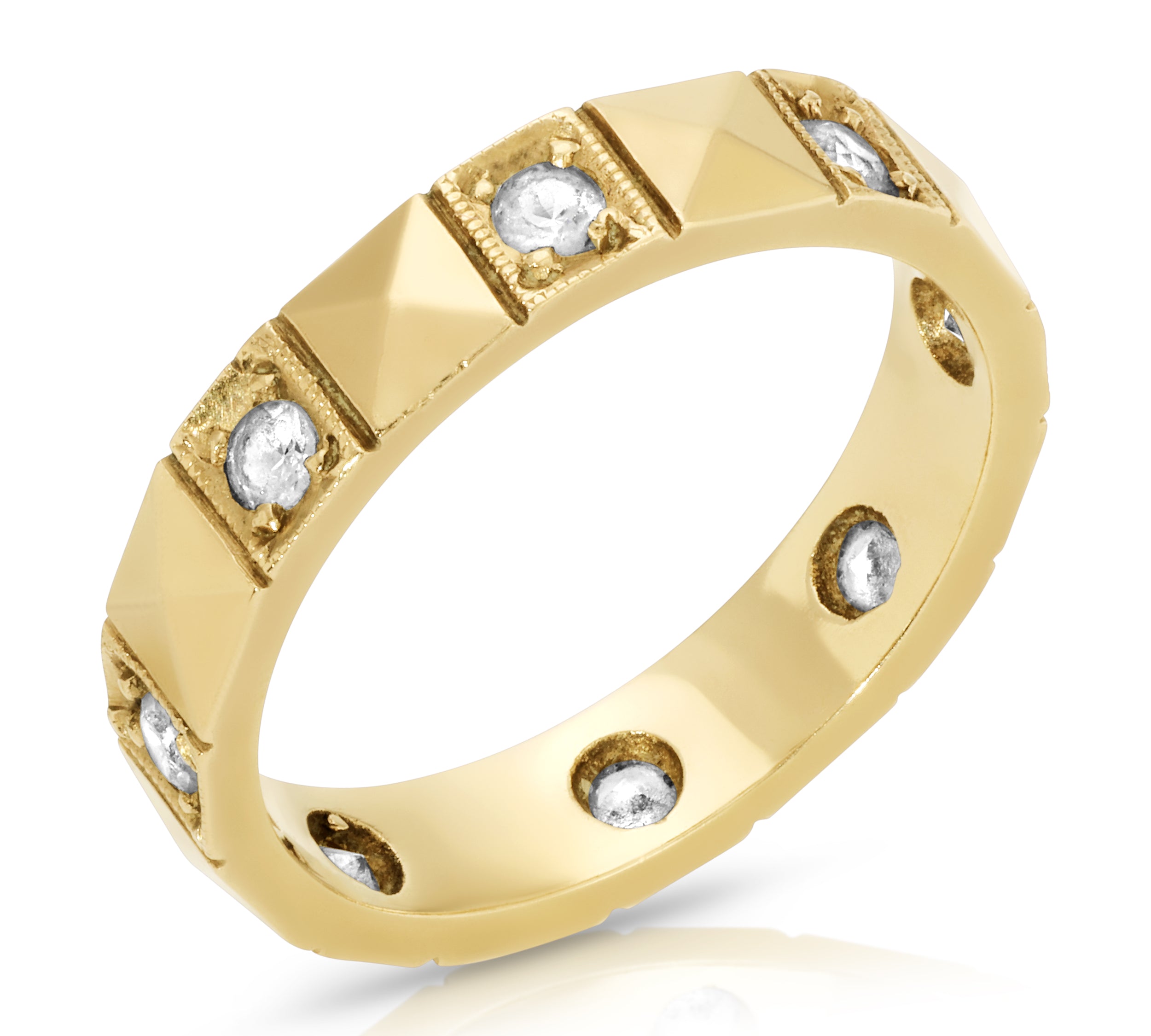 Vintage Inset Diamond Band Ring Roseark Vintage