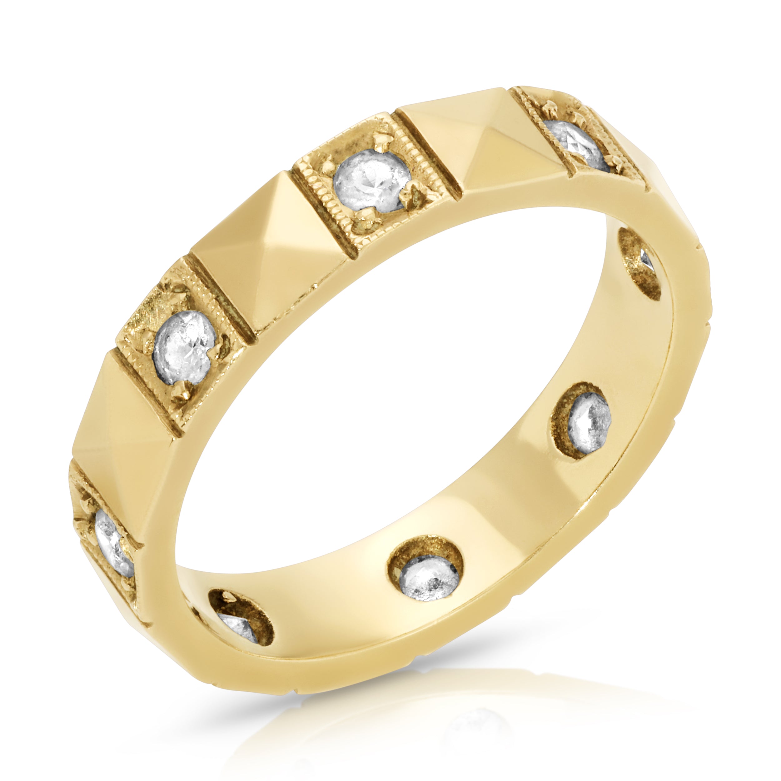 Vintage Inset Diamond Band Ring Roseark Vintage