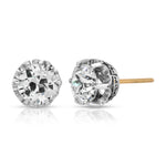 European-cut Edwardian Diamond Earrings Stud Earrings Roseark Vintage