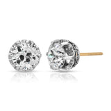 European-cut Edwardian Diamond Earrings Stud Earrings Roseark Vintage