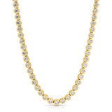 Bezel Diamond Tennis Necklace, Large Tennis Necklace Roseark Deux