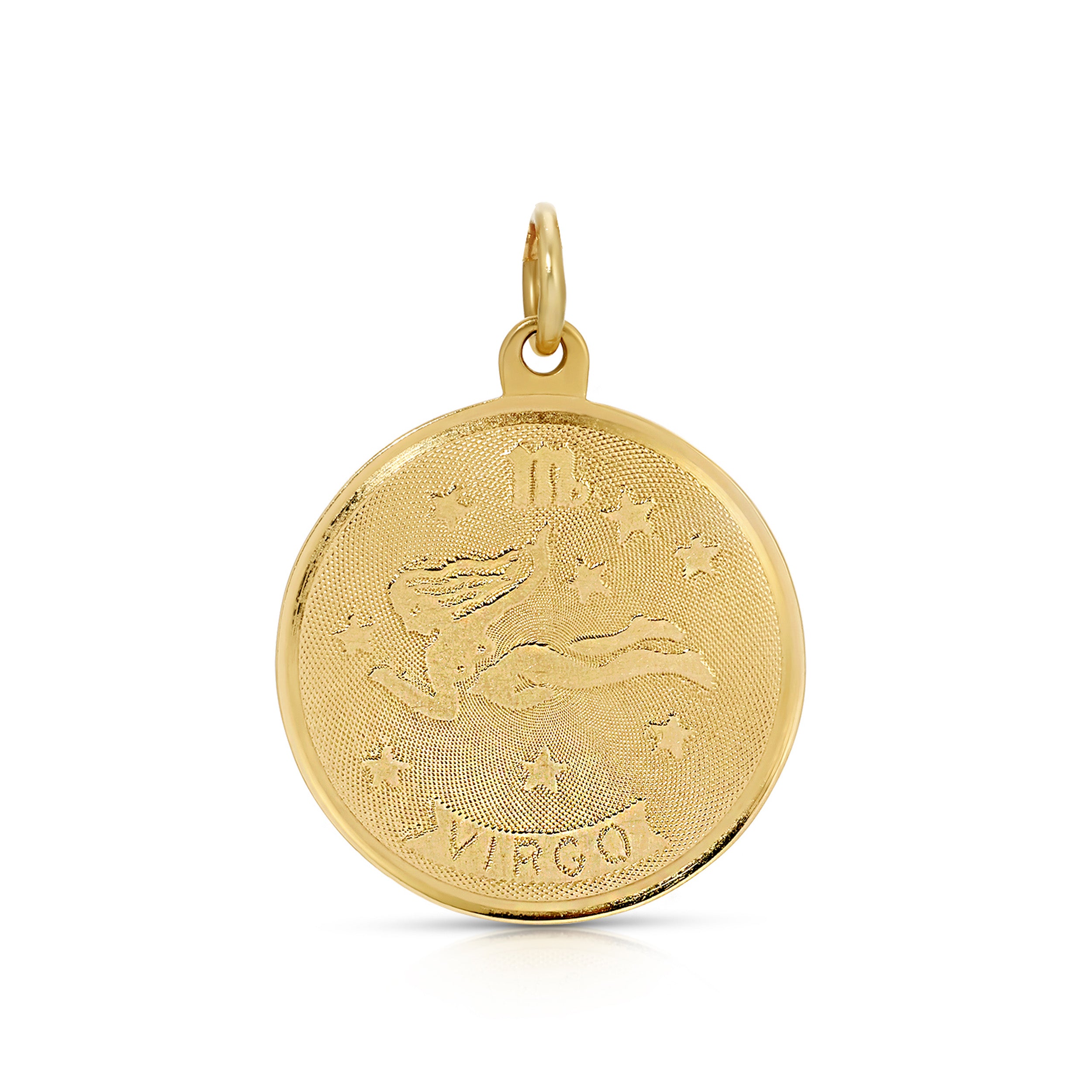 Vintage Virgo Coin Pendant Pendant Roseark Vintage   