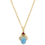 Opal Ruby Diamond Pendant Necklace Pendant Necklace Roseark Vintage