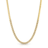 Square Link Tennis Necklace Tennis Necklace Roseark Deux