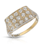 1930s Estate Diamond Plate Ring Cocktail Ring Roseark Vintage