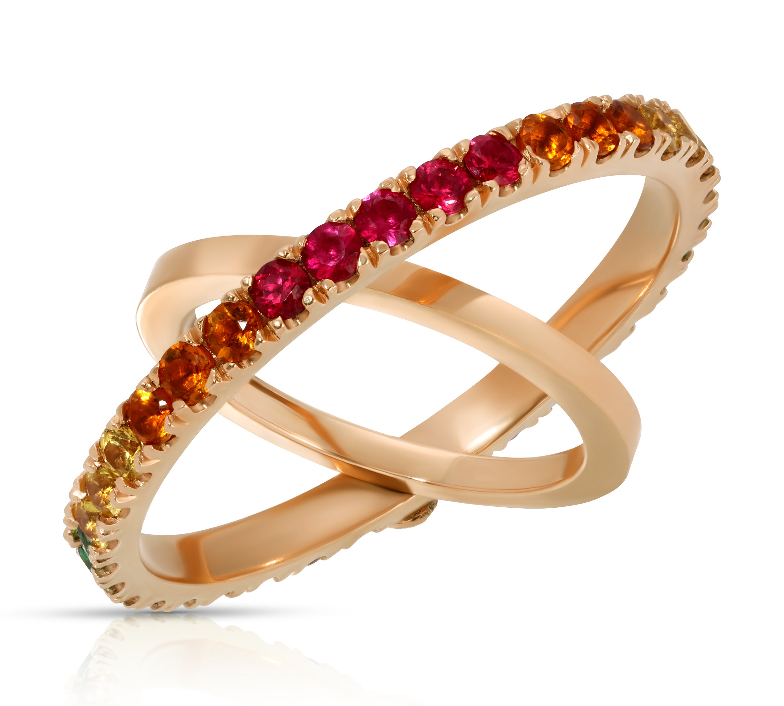 Light Spectrum Spinning Ring Statement Ring Perez Bitan