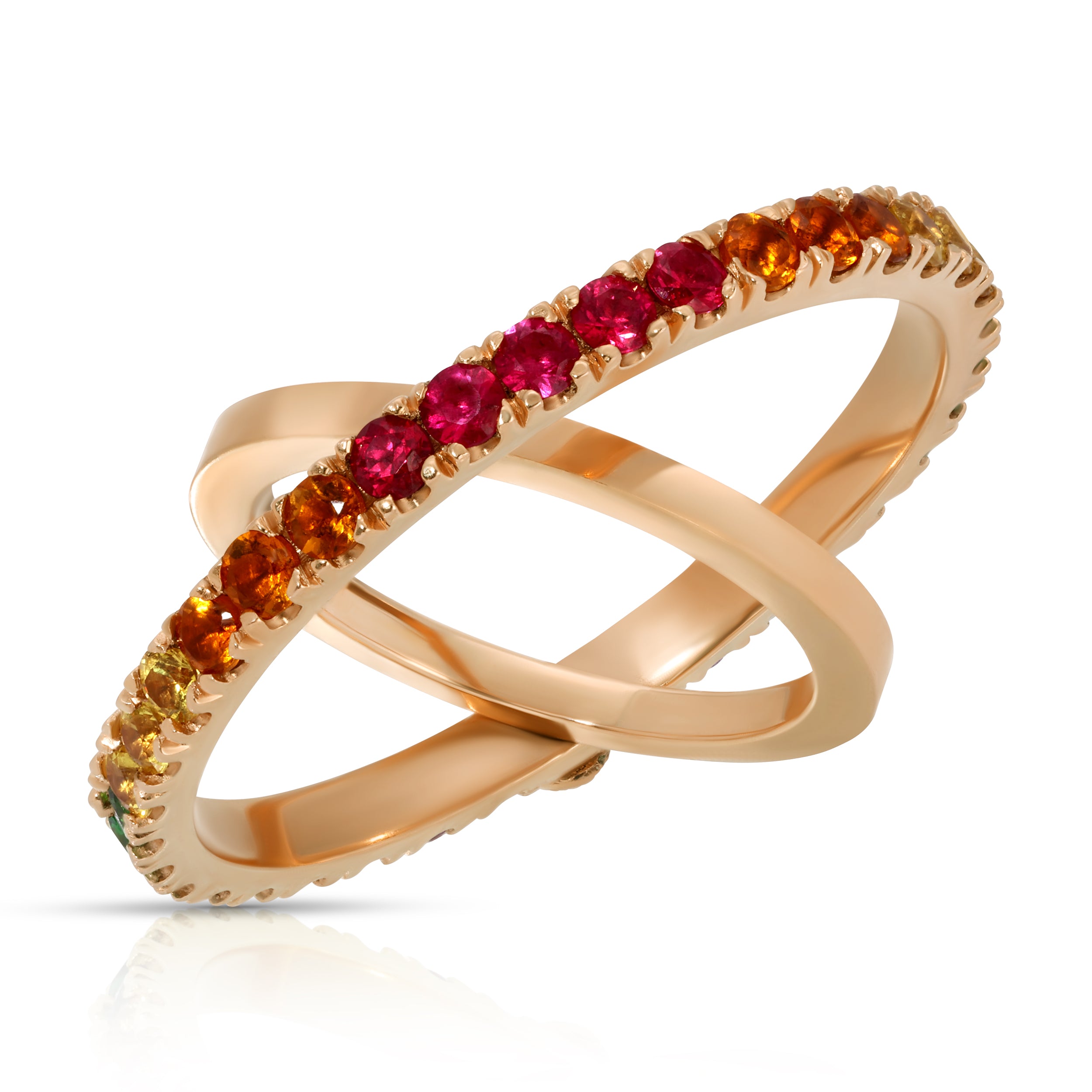 Light Spectrum Spinning Ring Statement Ring Perez Bitan