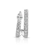 Marquis Diamond Pave Half-Hoop Huggie Earrings Roseark Deux Single Right