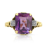 Estate 1940s Amethyst Cocktail Ring Cocktail Ring Roseark Vintage