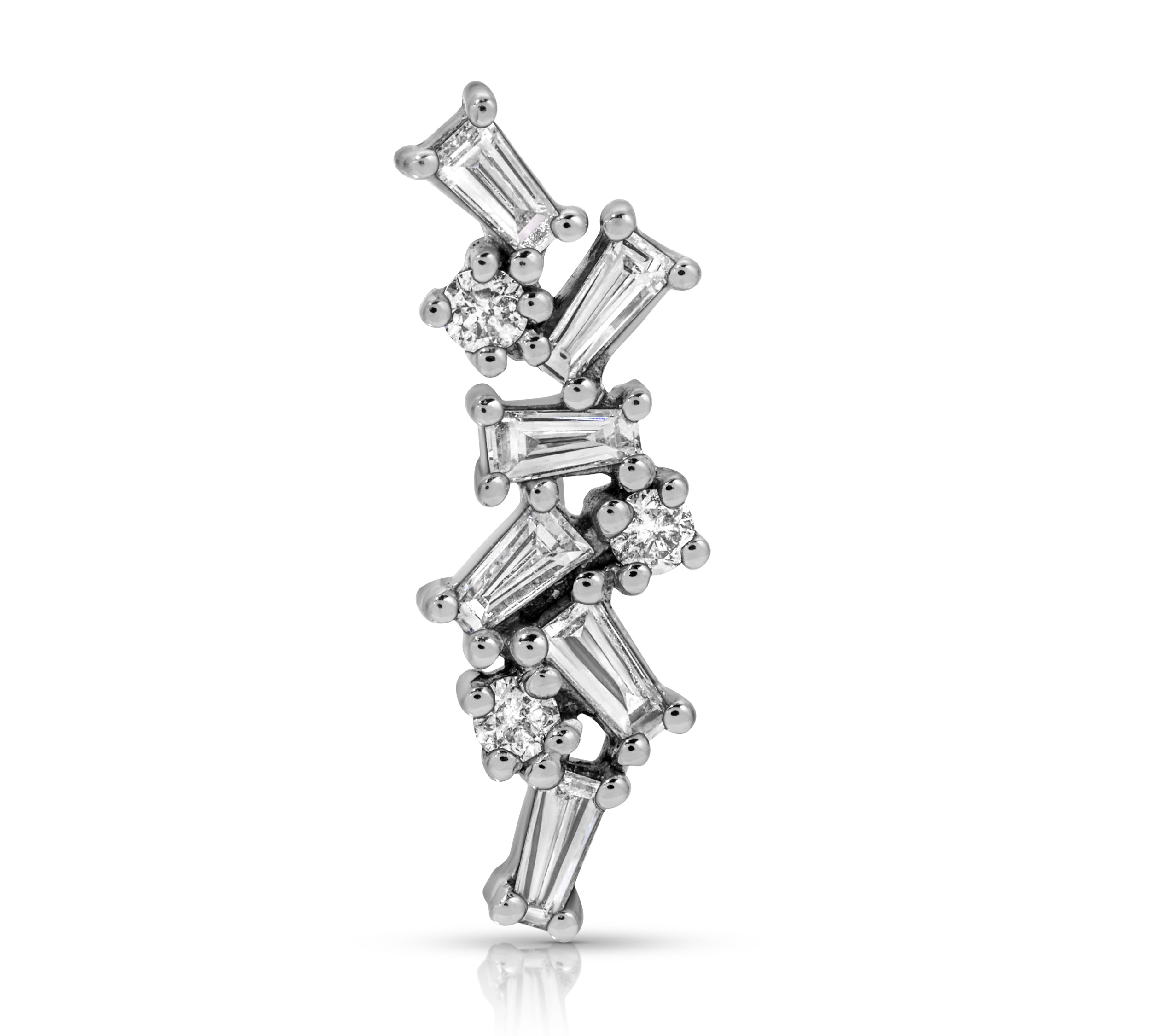 Elongated Trapeze-Round Cluster Earring Earrings Roseark Deux Single RIGHT